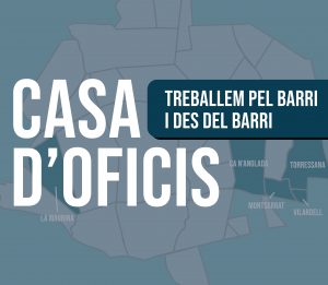 Bàner Casa d'Oficis mapa de barrios de Terrassa